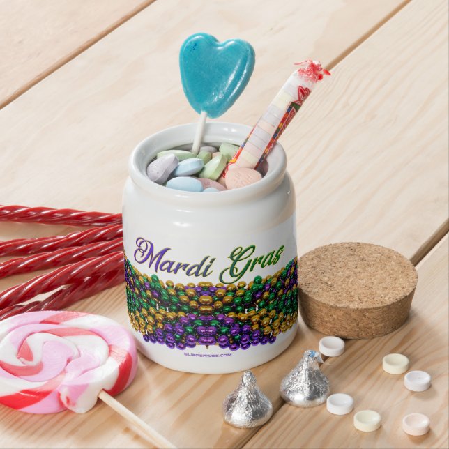 SlipperyJoe's iconic Mardi Gras–themed image elega Candy Jar (In Situ)