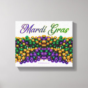 SlipperyJoe's iconic Mardi Gras–themed image elega Canvas Print
