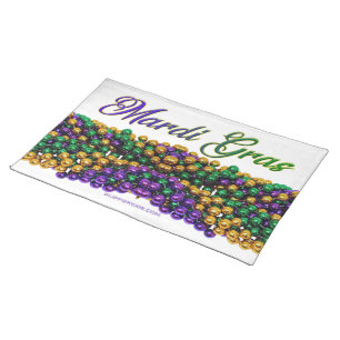 SlipperyJoe's iconic Mardi Gras–themed image elega Cloth Placemat