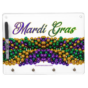 SlipperyJoe's iconic Mardi Gras–themed image elega Dry Erase Board With Keychain Holder