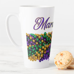 SlipperyJoe's iconic Mardi Gras–themed image elega Latte Mug