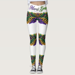 SlipperyJoe's iconic Mardi Gras–themed image elega Leggings