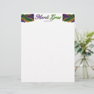 SlipperyJoe's iconic Mardi Gras–themed image elega Letterhead