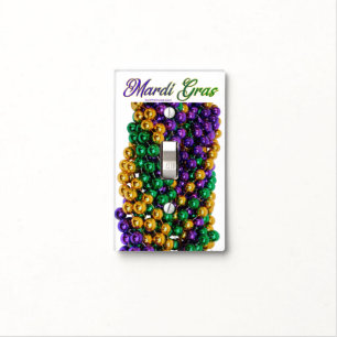 SlipperyJoe's iconic Mardi Gras–themed image elega Light Switch Cover