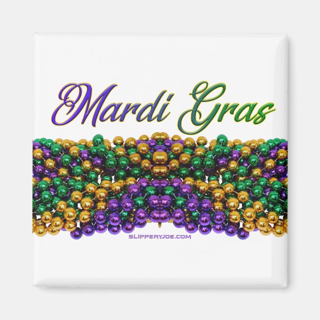 SlipperyJoe's iconic Mardi Gras–themed image elega Magnet (Front)