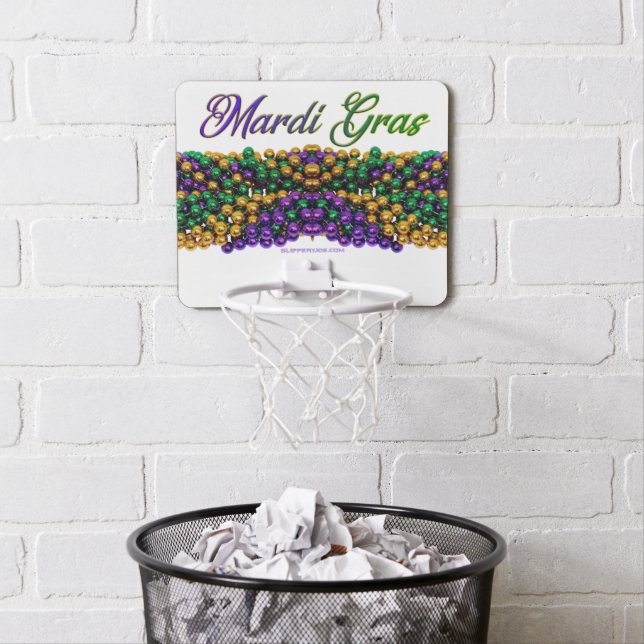 SlipperyJoe's iconic Mardi Gras–themed image elega Mini Basketball Hoop (In Situ)