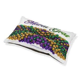 SlipperyJoe's iconic Mardi Gras–themed image elega Pet Bed