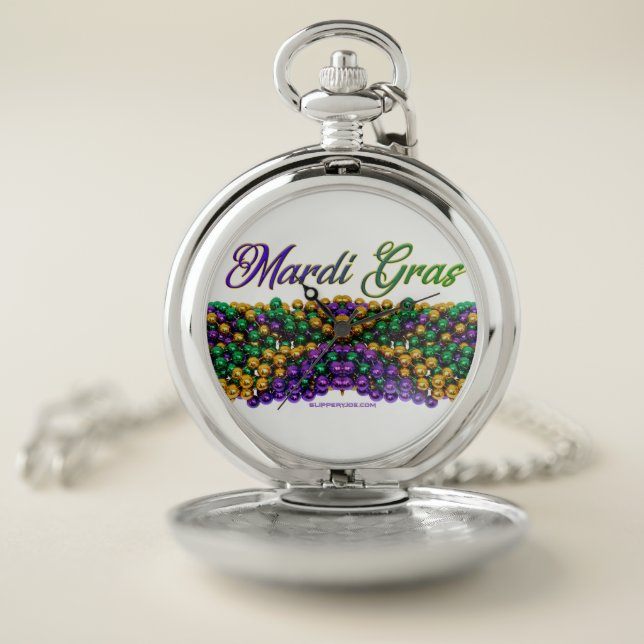 SlipperyJoe's iconic Mardi Gras–themed image elega Pocket Watch (Inside)