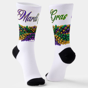 SlipperyJoe's iconic Mardi Gras–themed image elega Socks