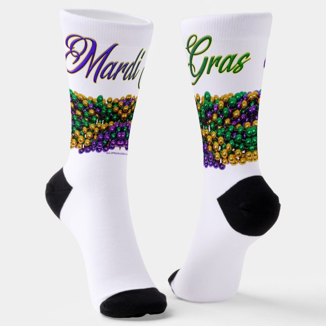 SlipperyJoe's iconic Mardi Gras–themed image elega Socks (Angled)