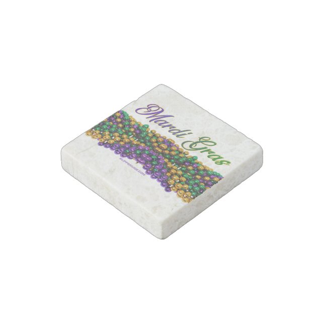 SlipperyJoe's iconic Mardi Gras–themed image elega Stone Magnet (Angled)