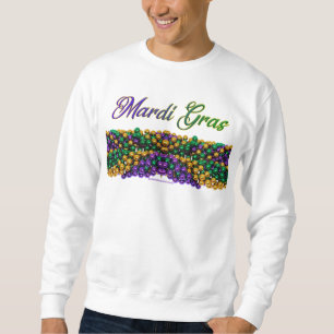 SlipperyJoe's iconic Mardi Gras–themed image elega Sweatshirt