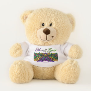 SlipperyJoe's iconic Mardi Gras–themed image elega Teddy Bear