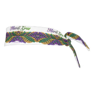 SlipperyJoe's iconic Mardi Gras–themed image elega Tie Headband