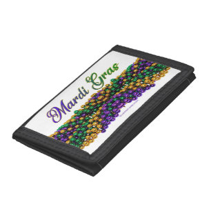 SlipperyJoe's iconic Mardi Gras–themed image elega Tri-fold Wallet