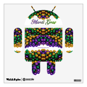 SlipperyJoe's iconic Mardi Gras–themed image elega Wall Decal