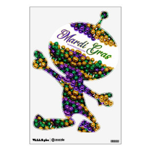 SlipperyJoe's iconic Mardi Gras–themed image elega Wall Decal