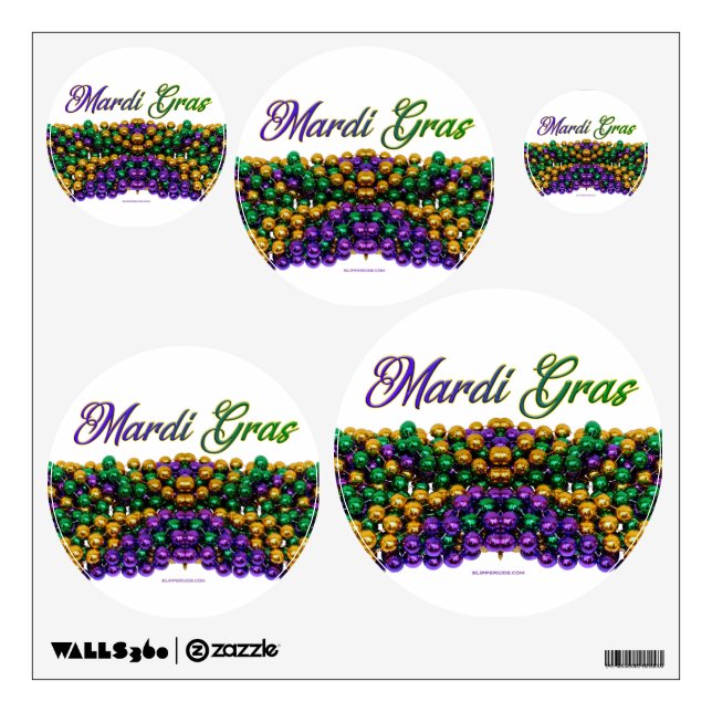 SlipperyJoe's iconic Mardi Gras–themed image elega Wall Decal (Front)