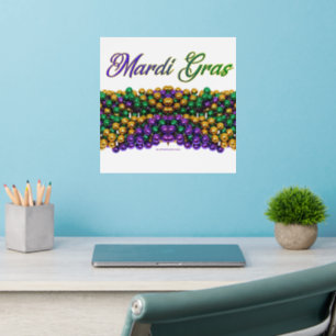 SlipperyJoe's iconic Mardi Gras–themed image elega Wall Decal