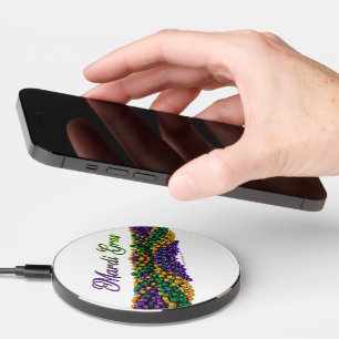 SlipperyJoe's iconic Mardi Gras–themed image elega Wireless Charger