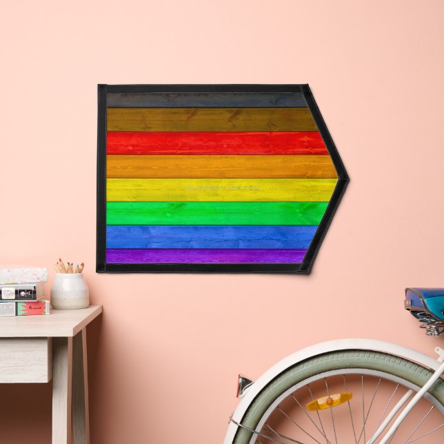 SlipperyJoe's Inclusive gay pride flag textured ru (Insitu 2)