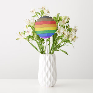 SlipperyJoe's Inclusive gay pride flag textured ru Balloon