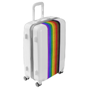 SlipperyJoe's Inclusive gay pride flag textured ru Luggage