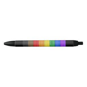 SlipperyJoe's Inclusive gay pride flag textured ru Pen