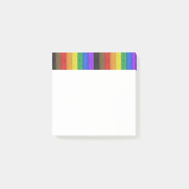 SlipperyJoe's Inclusive gay pride flag textured ru Post-it Notes (Front)