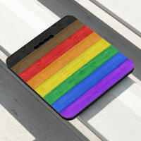 SlipperyJoe's Inclusive gay pride flag textured ru