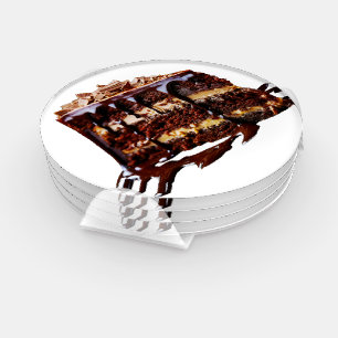 SlipperyJoe's indulgent multi-layer chocolate cake Coaster Set