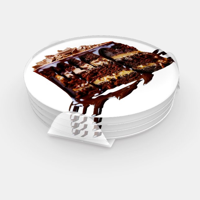 SlipperyJoe's indulgent multi-layer chocolate cake Coaster Set (Set)