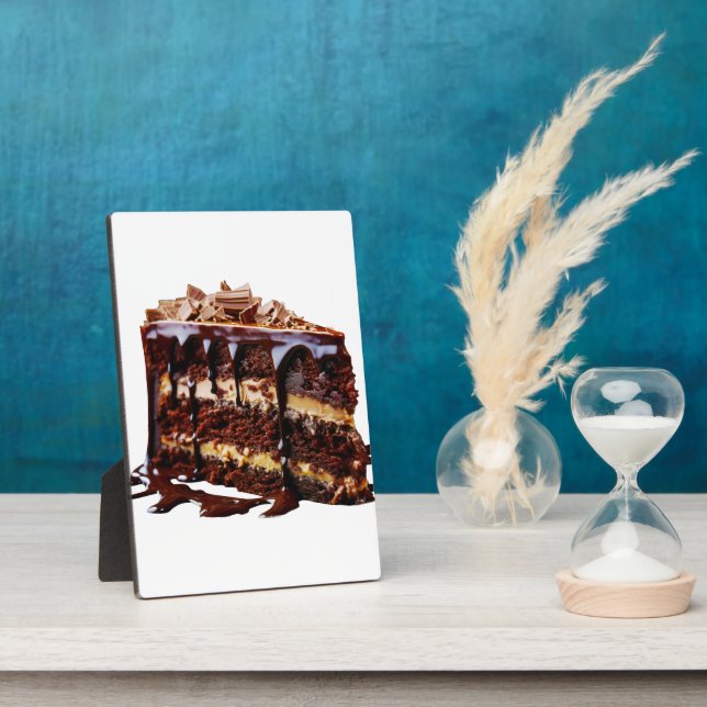 SlipperyJoe's indulgent multi-layer chocolate cake Plaque (Side)