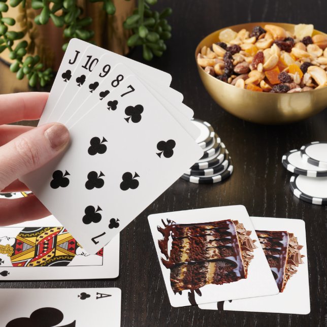 SlipperyJoe's indulgent multi-layer chocolate cake Poker Cards (In Situ)