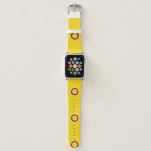 SlipperyJoe's Intersex pride flag yellow backgroun Apple Watch Band