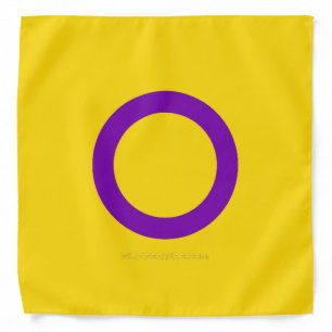 SlipperyJoe's Intersex pride flag yellow backgroun Bandana