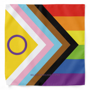SlipperyJoe's Intersex pride flag yellow backgroun Bandana