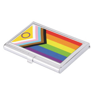 SlipperyJoe's Intersex pride flag yellow backgroun Business Card Case