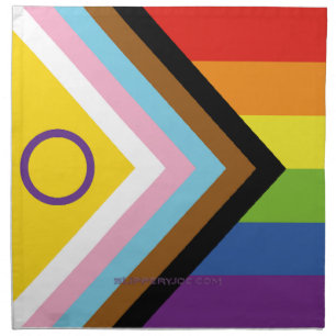 SlipperyJoe's Intersex pride flag yellow backgroun Cloth Napkin