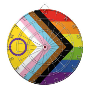 SlipperyJoe's Intersex pride flag yellow backgroun Dart Board