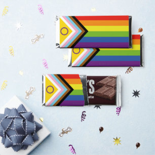 SlipperyJoe's Intersex pride flag yellow backgroun Hershey Bar Favors