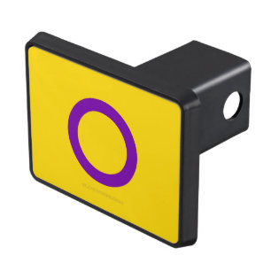 SlipperyJoe's Intersex pride flag yellow backgroun Hitch Cover