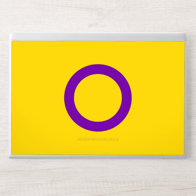 SlipperyJoe's Intersex pride flag yellow backgroun HP Laptop Skin (Front)