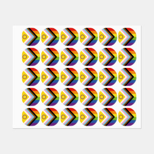 SlipperyJoe's Intersex pride flag yellow backgroun Labels