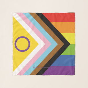 SlipperyJoe's Intersex pride flag yellow backgroun Scarf