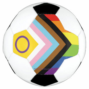 SlipperyJoe's Intersex pride flag yellow backgroun Soccer Ball