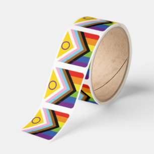 SlipperyJoe's Intersex pride flag yellow backgroun Square Sticker
