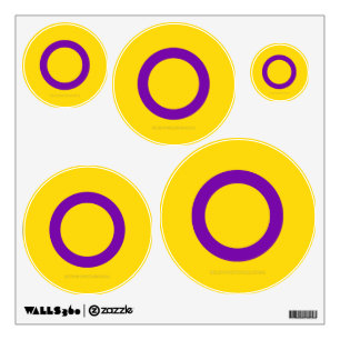 SlipperyJoe's Intersex pride flag yellow backgroun Wall Decal