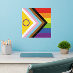 SlipperyJoe's Intersex pride flag yellow backgroun Wall Decal