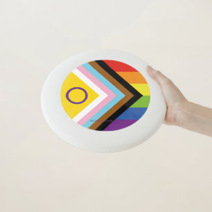 SlipperyJoe's Intersex pride flag yellow backgroun Wham-O Frisbee